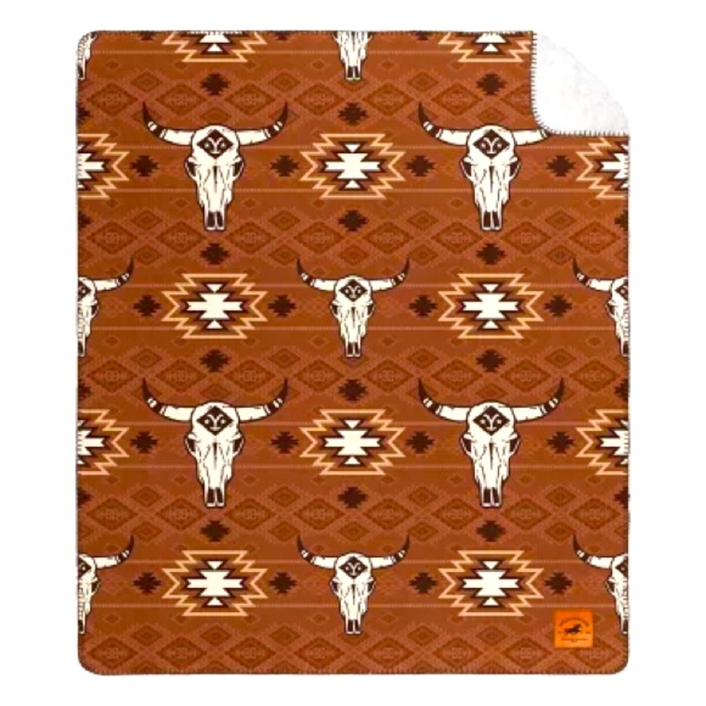 Yellowstone Silk Touch Sherpa Reverse Throw, 60 x 70